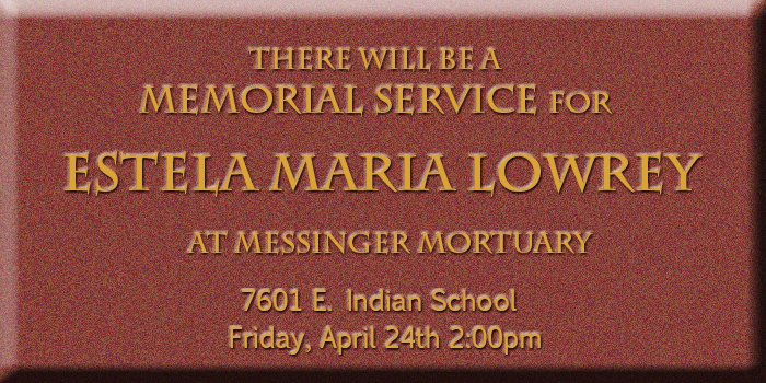 Memorial service info